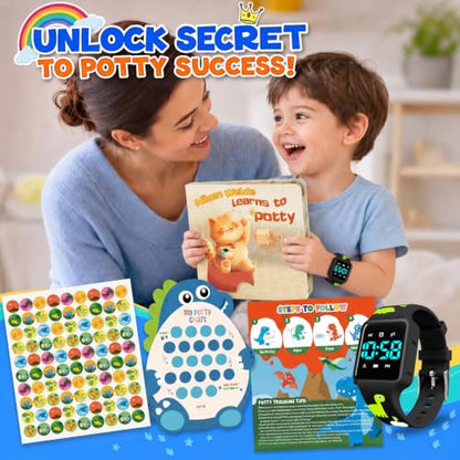 BEN NEVIS Potty Training Watch, Digital Toddler Watch with Countdown/Music/Alarm Clocks/Vibration Reminder and Waterproof, Remind Toddler to Go to The Toilet - color: 02-MengLong