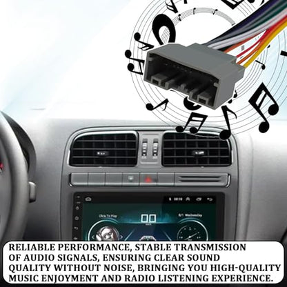 Car Radio Stereo Wiring Harness, Aftermarket Radio Wire Harness Kit with Antenna Adapter Connector for Car Stereo, Audio DVD Modified Power Speaker Cable Plug Connector for Dodge Wrangler