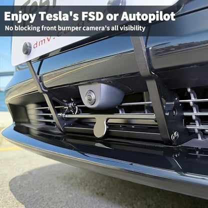 2026 Performance Model 3 Front License Plate Holder - No Block Camera Visibility, Bumper Paint-Safe, No Drill License Plate Mounting Kit with Anti-Theft Features - size: 2026 Performance Model 3