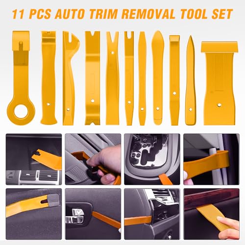 GOOACC 11PCS Auto Trim Removal Tool Kit Yellow - color: 11pcs Trim Removal Tool Yellow