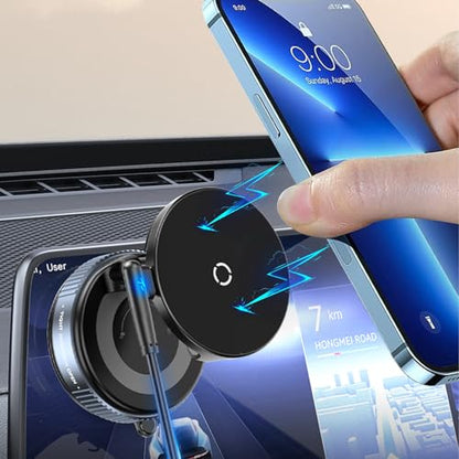 oricarmes Spinning Vacuum Magnetic Phone Holder 15W Fast Wireless Charger for All Smartphones & All Car Models Holds Like Glue on Bumpy Roads! FCC Certified car Phone Mount Magnetic
