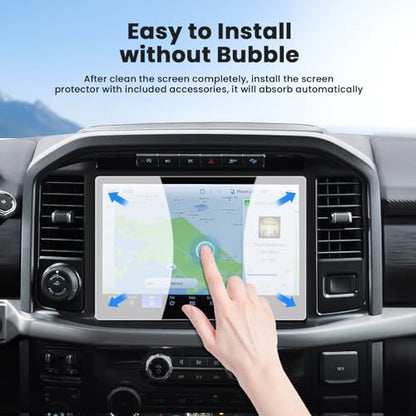 Canvcle Screen Protector for Ford F-150 2021-2025 2026/F150 Lightning 2022-2025 2026, 12 Inch Touch Screen Protector Tempered Glass Screen Cover Navigation Display Infotainment Protective Film - size: 2021-Present Ford F-150/F150 Lightning 12 Inch