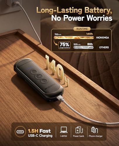 HIONXMGA Rechargeable Book Light,Clip-On Reading Light for Books in Bed - color: Black