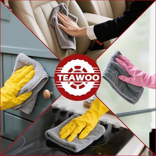 Microfiber Cleaning Cloths Bulk-50 Pack, Gray Microfiber Towels for Cars - color: Grey, size: 50P