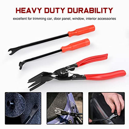 Nilight 3PCS Clip Pliers Set & Fastener Remover Auto Trim Removal Tool Kit - color: 3pcs Fastener Remover