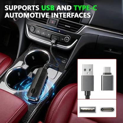 Wireless CarPlay Auto Adapter for Factory Wired Cars (2015-2026), Plug & Play CarPlay Dongle Converts Wired to Wireless, Fast Auto Reconnect, Dual Band 5GHz, USB A & USB C Compatible