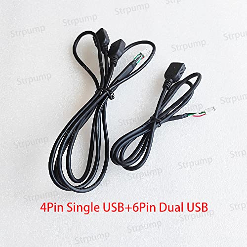 Android Car Radio Stereo 4PIN USB 6PIN/w 2USBs (3 USBs Port Total) Harness Adapter Plug Set GPS Head Unit for Aftermarket Android Radio with 16pin Power Socket - style: 3USB Ports