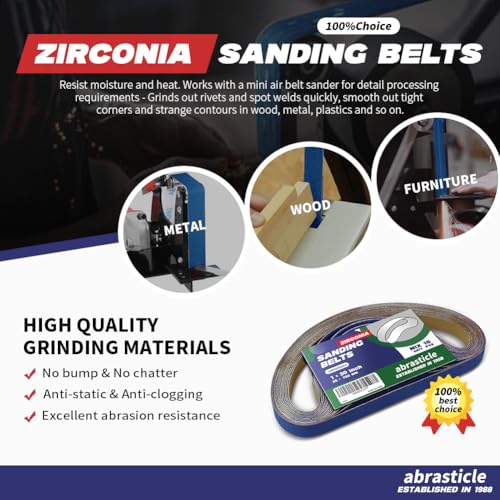 1" x 30" Zirconia Knife Sharpening Sanding Belts for Metal, 1 x 30 Inch Zirconia Metal Grinding Sand Paper, 15 PCS 3 Each of 40/60/80/120/150 Assorted Grits - size: 1" x 30" Assorted Grit(15 pack)