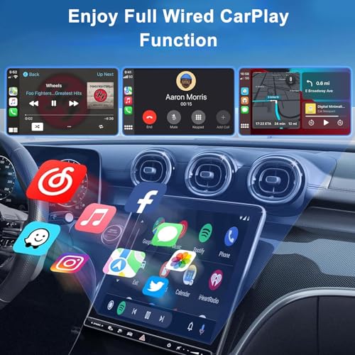 CarPlay Wireless Adapter, Converts Factory Wired CarPlay to Wireless, 2026 Upgrade Wireless Carplay Adapter for Cars from 2015 & iPhone iOS 10+