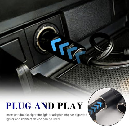 12V 1 to 2 Car Cigarette Lighter Adapter with 2 Sockets,18AWG Car Cigarette Lighter Splitter with 15A Fuse,Universal Dual Cigarettes Lighters Adapters for Cars 12V Splitter