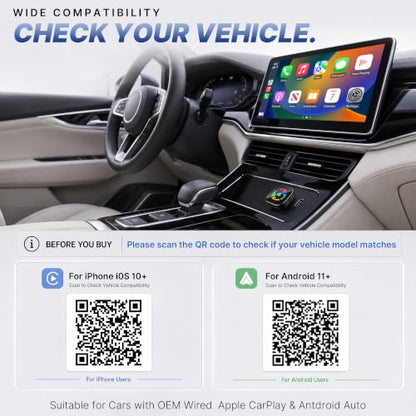 2-in1 Wireless CarPlay Adapter for Apple CarPlay & Android Auto - color: Multicolor