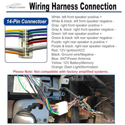 14Pin Radio Wiring Harness for Subaru 1995-2009 Aftermarket Radio Stereo Wire Harness Adapter for Subaru Outback WRX Impreza Forester Legacy Aftermarket Stereo CD Player Power/Speaker Connector - style: 16Pin Harness for Subaru