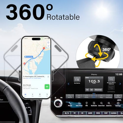 Car Phone Holder Compatible with Mitsubishi Outlander 2022-2024 & 2023-2025 Outlander PHEV 9 inch Cell Phone Mount with Hands-Free & 360°Rotation (NOT Fit 8″Screen) - size: 2022-2024 Outlander & 2023-2025 Outlander PHEV