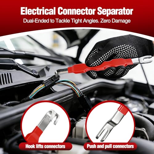 Automotive Tools Electrical Disconnect Pliers & Connector Separator with 18-Piece Terminal Removal Tool Kit for Car Wiring, Battery Terminals and Spark Plug Wires - size: 3 Pack