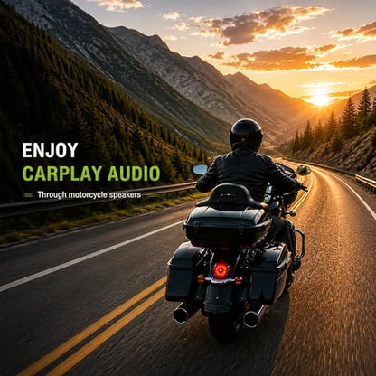 Motorcycle CarPlay Bluetooth Headset Bypass Adapter - color: military green