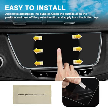 Karltys 2 Pack Screen Protector for 2017-2025 2026 Cadillac XT5 and 2020-2025 XT6 8-Inch Touchscreen, 2025 Cadillac XT5 Accessories Navigation Protective Cover Tempered Glass Anti Glare - size: XT5 XT6 8-Inch