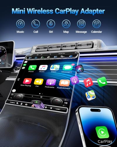 vnilrgle Wireless CarPlay Adapter for Apple iPhone 2026 Upgraded(Purple) - color: Purple