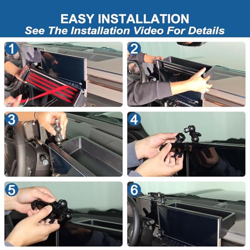 for Hummer EV Accessories Phone Holder Mount Dashboard Storage Organizer 360 Degree Rotatable Phone Holder Stand Dash Box Storage Tray for Hummer EV SUV Pickup Truck 2022-2024 2025 2026 (D)
