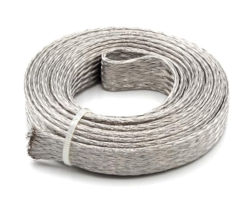 Electriduct 3/4" Stainless Steel Braided Sleeving 304SS Metal Flexible Expandable Mesh Sleeve - 25 Feet - color: 25 Feet, size: 0.75 (3/4) Inch
