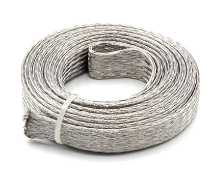 Electriduct 3/4" Stainless Steel Braided Sleeving 304SS Metal Flexible Expandable Mesh Sleeve - 25 Feet - color: 25 Feet, size: 0.75 (3/4) Inch