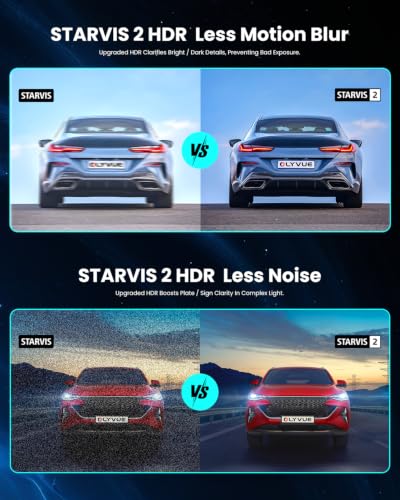 V78 Dash Cam Front and Rear 4K+2K, STARVIS 2 + STARVIS 2 Sensors, Super Night Vision HDR Car Dash Camera, 5.8G WiFi Download Speed Up to 30MB/s, 64G Card Included, Wireless Small Driving Recorder