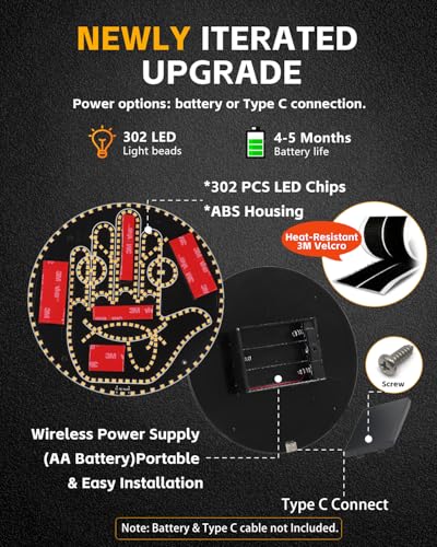 8-in-1 Hand Gesture Light for Car, [4 Gestures & 4 Emojis] Glogesture Light with Heat-Resistant 3M Velcro, [Remote Control] Road Rage Hand Led Sign for Car Window, Funny Truck Accessories - color: Gesture Light