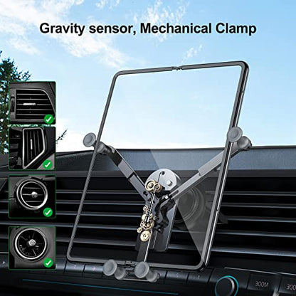 Z Fold 7 Car Mount Accessories, Gravity Linkage, A Vent (Silver) - color: Sliver-V