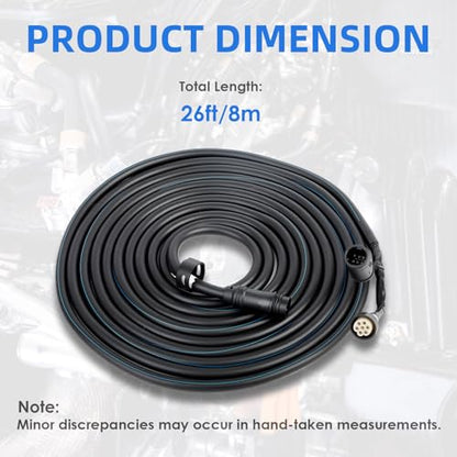 Main Wiring Harness 26ft/8m for Yamaha Outboard Motor 704 Remote Control, 10pin Fits OEM 61A-8258A-00 6K1-8258A-40 - size: 26ft/8m for 704