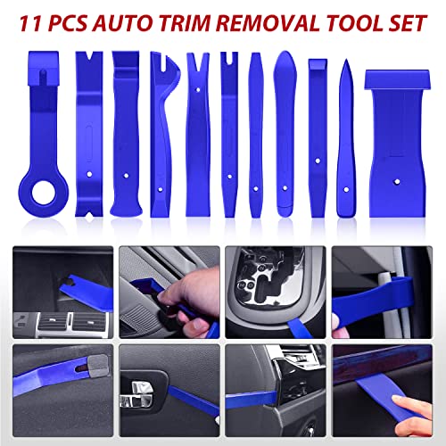 Nilight Trim Removal Tool 102 Pcs, Auto Push Pin Bumper Retainer Clip Set - color: 102 Clips+ Remover Tools Blue