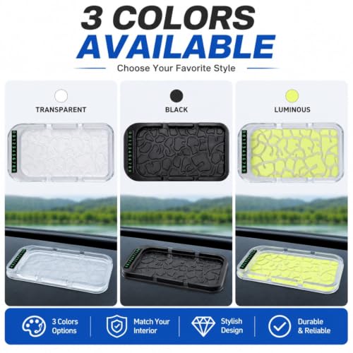All-in-1 Dashboard Phone Holder, with, Parking Number Plate, PVC - color: Luminous