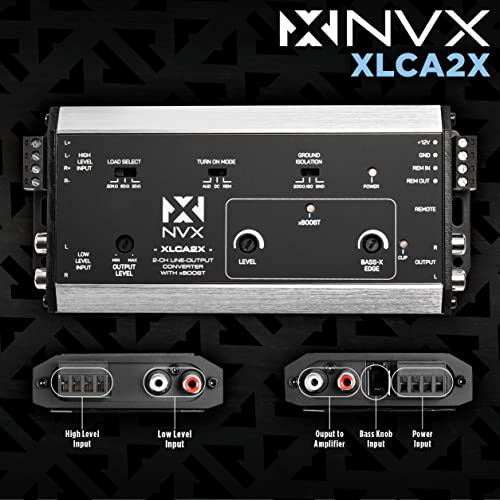 NVX XLCA2X X-Series PRO 2-Channel Line Out Converter Digital Bass Enhancer - size: 2-Channel PRO with xBOOST
