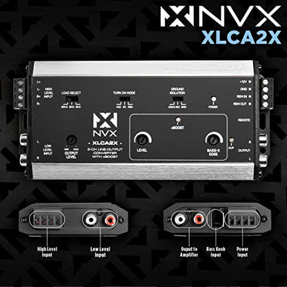 NVX XLCA2X X-Series PRO 2-Channel Line Out Converter Digital Bass Enhancer - size: 2-Channel PRO with xBOOST