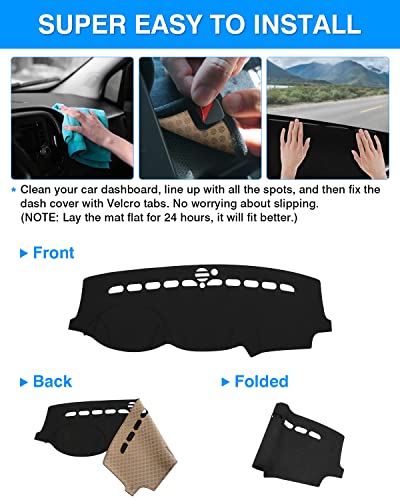 CARTIST Dashboard Cover Mat for 2011-2019 2020 2021 Jeep Grand Cherokee Accessories Dash Cover Suede Dash Mat Sunshade Glare UV Rays Protector (NOT for Jeep Cherokee & Grand Cherokee L) - size: dash mat for Jeep Grand Cherokee 2011-2021