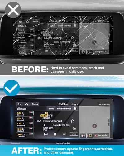 Karltys 2 Pack Screen Protector for Tempered Glass for 2020-2022 Kia Telluride EX SX /2020-2022 Kia Niro 10.25-Inch Accessories (No Glare & Finge) - size: 10.25" Kia Telluride 2020-2022