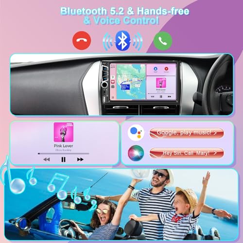 Wireless Apple Carplay 7 inch Double Din Car Stereo,Car Audio Receivers