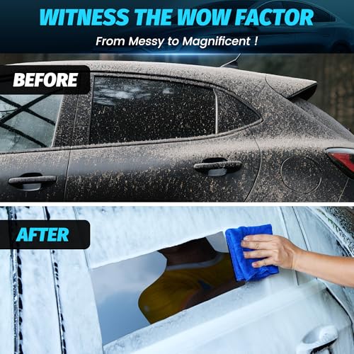 3 Pack Microfiber Cleaning Cloth Towels Blue - 12x24 Inch Micro Fiber Towels Car Detailing Weave Grime & Liquid for Streak-Free Mirror Shine Car Accessories for Men