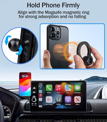 Car Phone Mount for 2023-2025 2026 Honda HR-V / 2023-2025 2026 Honda CR-V, Fits 7/9-Inch Touchscreen Only, for MagSafe Magnetic Car Phone Holder, Honda HR-V/CR-V Accessories - size: 23-26 CR-V & HR-V (7 & 9 inch screen only)