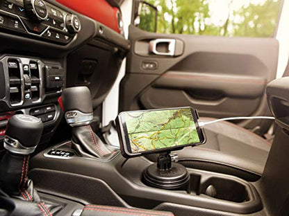 WeatherTech CupFone Two View – Adjustable, Universal Cup Holder Phone Mount Car & Truck Accessory – Best Design for iPhone & Smartphone Charging – Royal Blue Metal Knobs - color: Royal Blue