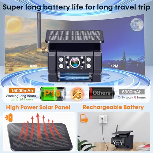 1080P HD Wireless Backup Camera - 1 Minute Magnetic Easy Install No Wiring - size: 7" Backup Camera for Truck