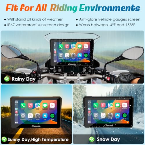 Carpuride W702B 7" for BMW R1200GS R1250GS S1000XR Motorcycle - size: 7 inch