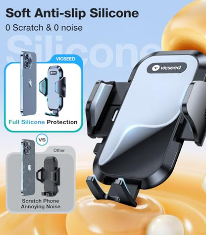 VICSEED [Upgrade Strongest Grip Car Vent Phone Mount, Phone Holder for Car - color: Black