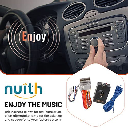 NuIth Add an Amplifier Subwoofer Interface for Honda Civic Accord Acura 2008-2017 RCA 2-Channel Line Out Converter w/Remote Turn on Wiring to Factory Radio Stereo Update Sound System
