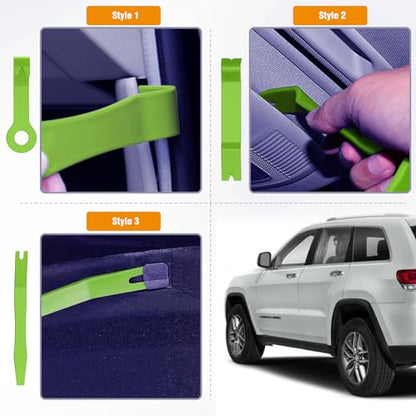 GOOACC 9PCS Auto Trim Removal Tool Kit Green - color: 9pcs Trim Removal Tool Green