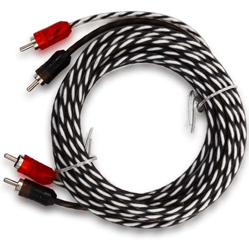 Sundown Audio SB2-25 RCA Cable - 2 Channel 25FT Stereo Audio Interconnect, Twisted Pair, Solid Conductor, High-Fidelity Sound, Rugged PVC Jacket for Car & Home Theater - size: 25 Feet