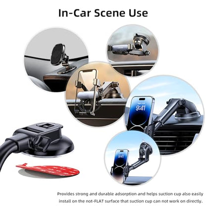 Double Sided Adhesive Pads.Sticky Dash Cam Mounting Tape.Car Mount Sticky Pad Replacement.Heavy Duty Tape Sticker for Cars Dashboard & Daily Use.Heat-Resistant.Squares&Round,6Packs