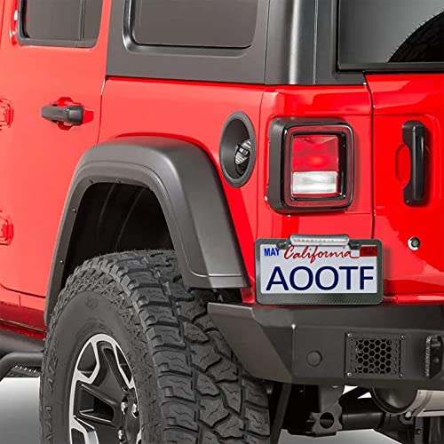 AOOTF License Plate Frame with Light Bar Assembly, Waterproof White - color: Carbon