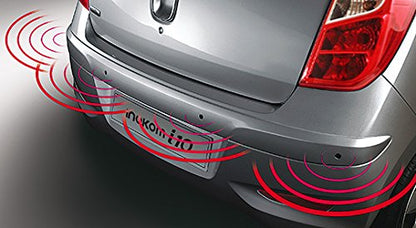 4 Parking Sensor Kit LED Display View Reverse Backup Radar System Silver - color: Silver
