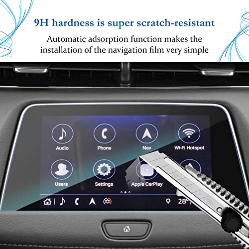 SKTU for 2019 2020 2021 2022 2023 Cadillac XT4 Screen Protector Navigation Display Tempered Glass 9H Hardness Anti Glare & Scratch HD Clear LCD GPS Touch 2023 Cadilla c XT4 Screen Protector - color: 2019-2023 XT4 8In