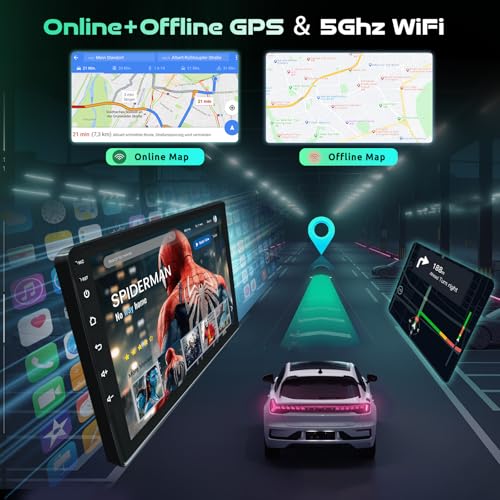 Car Stereo for Mitsubishi Lancer 2008-2017 Wireless CarPlay Android Auto - style: 4-Core 2+64G+EQ