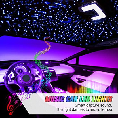 32W Starlight Headliner Kit, Star Lights for Car Roof&Home Decoration, Fiber Cable 1000pcs*0.03in*13.1ft RGBW Star Light Headliner with Bluetooth APP/Remote Control/Music Mode - size: 1000pcs*0.03in*13.1ft